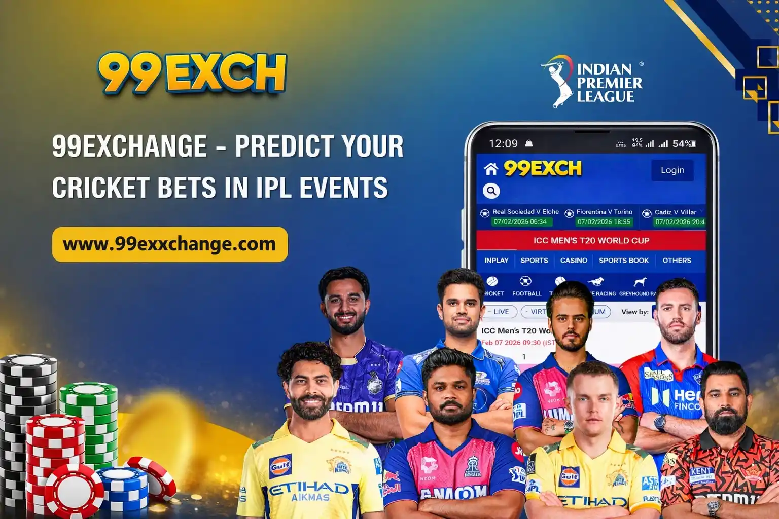 Predict IPL Bets on 99Exchange