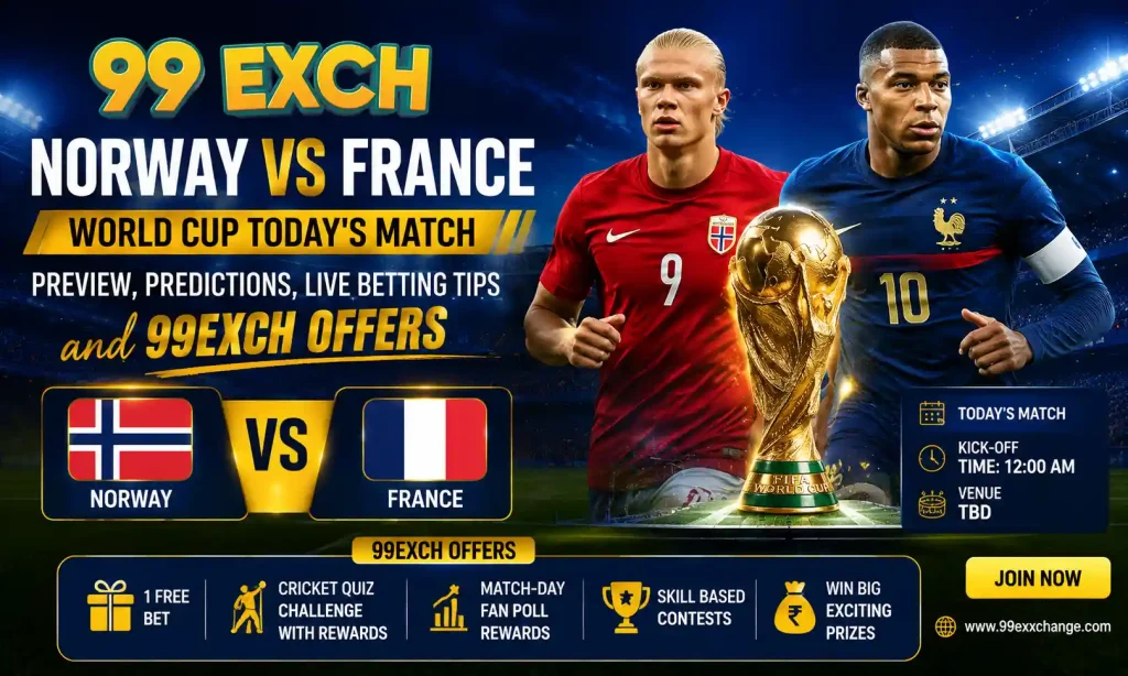 Norway Vs France World Cup Today's Match on 99Exch