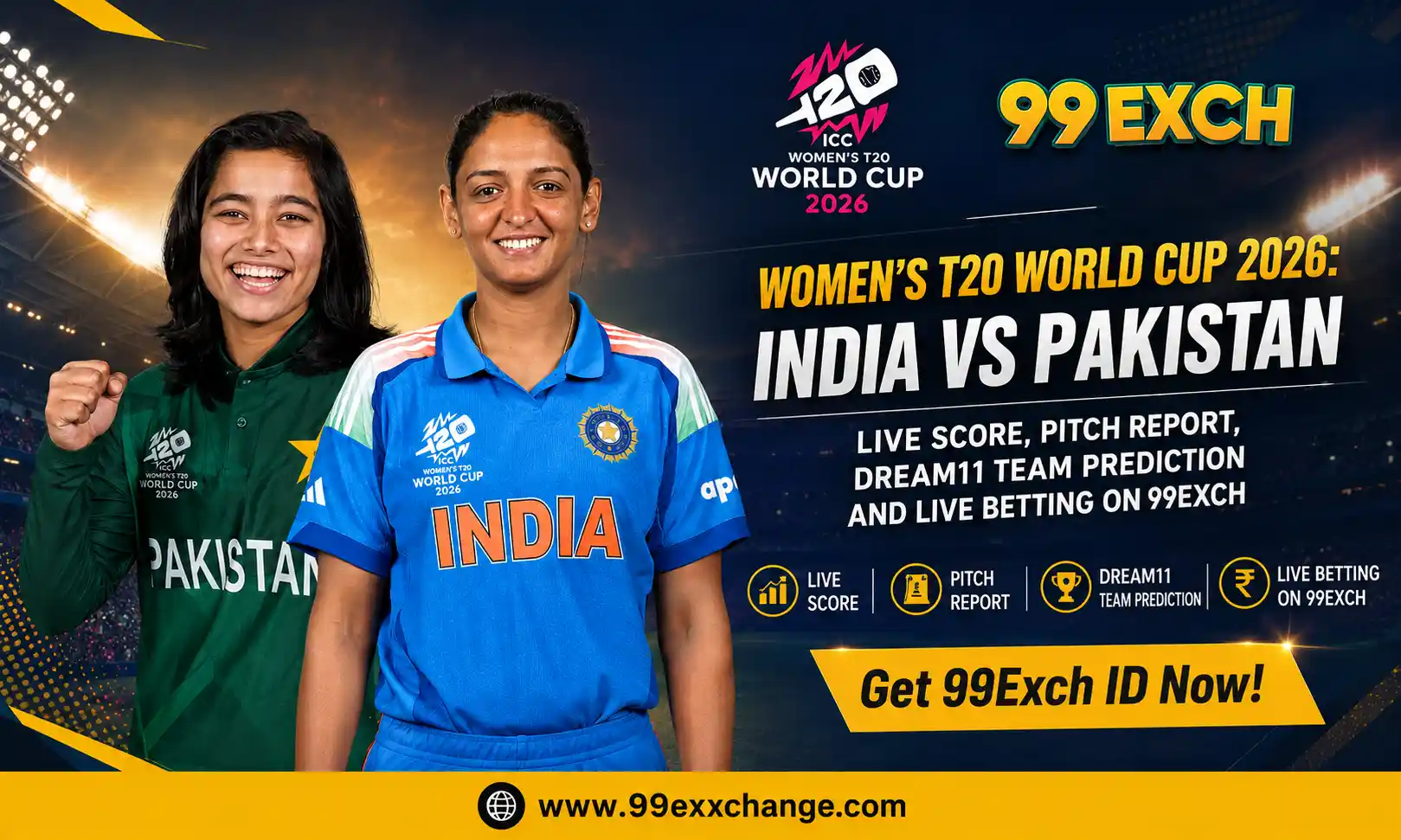 Women's T20 World Cup 2026 - India vs Pakistan Live